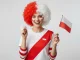 Sports Fan Afro Wig Curly Headwear for Matches, Red and White