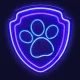 Подвесной LED неон на оргстекле Psi Patrol Paw