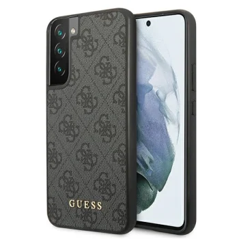 Samsung Galaxy S22 5G (SM-S901) Guess 4G Metal Gold Logo Case Cover, Grey | Telefona Maciņš Vāks Apvalks Bampers