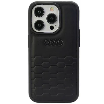 Audi iPhone 15 Pro Max vāciņš GT Synthetic Leather, melns