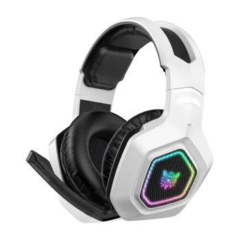 ONIKUMA B100 bezvadu spēļu austiņas, Bluetooth / 2.4G, baltas