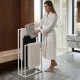 Напольная стойка для полотенец Modernhome, 3 уровня, белая
