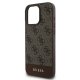 Guess 4G apakšējās svītras vāciņš iPhone 16 Pro Max - brūns | Bottom Stripe Phone Case Cover Brown