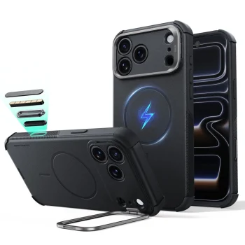 Чехол ESR Cyber Tough Kickstand MagSafe для iPhone 18 Pro / 17 Pro, черный