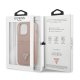Guess Saffiano Triangle Logo Cardslot vāciņš iPhone 13 Pro, rozā