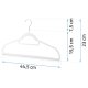 Massido MS-859 Velour Clothes Hangers, 20 Pcs, Black