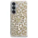 Чехол Guess IML Leopard Triangle MagSafe для Samsung Galaxy S26, коричневый
