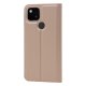 Google Pixel 5a 5G Magnetic PU Leather Phone Stand Card Slot Case Book Cover, Rose Gold | Telefona Vāciņš Maciņš...