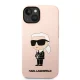 Karl Lagerfeld Silikona vāciņš iPhone 14 Plus Ikonik MagSafe Rozā
