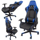 Ergonomic Bucket Seat Gaming Chair with 2D Armrests, Blue