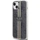 Guess iPhone 15 Plus / 14 Plus vāciņš IML 4G Gold Stripe, melns