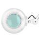 Kosmetoloģiskā LED lampa ar palielināmo stiklu S4 ar statīvu, baltā | Cosmetology magnifying lamp