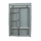 Portable Closet Wardrobe Freestanding Clothes Organizer with Shelves, Grey