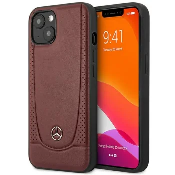 Чехол Mercedes Leather Urban для iPhone 14 Plus - Красный