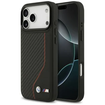 BMW iPhone 17 Pro Max vāciņš M Carbon Line & Logo MagSafe, sarkans