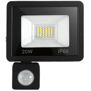 LED prožektors ar kustības un krēslas sensoru 20W 6000K IP66