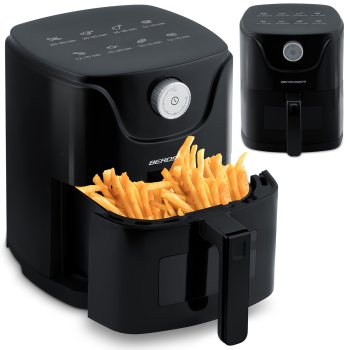 Berdsen BD-654 karstā gaisa friteris, 2.5 l, 1000 W, melns