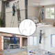 Daudzfunkcionālas alumīnija kāpnes 4x3 ModernHome, saliekamas, 150 kg