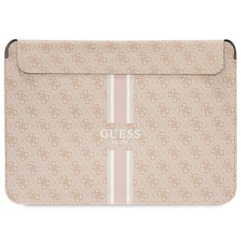 Guess 4G Printed Stripes klēpjdatora vāciņš līdz 14", rozā
