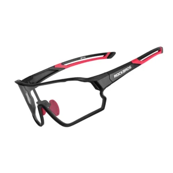 Rockbros 10135 Photochromic Cycling Glasses UV400, Black/Red