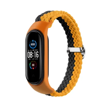 Telcon austa neilona siksniņa Smart Band M3/M4/M5/M6, oranža un pelēka