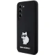Karl Lagerfeld Samsung Galaxy S24 Case Silicone Choupette Metal Pin, Black