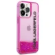 Чехол Karl Lagerfeld Liquid Glitter Elong для iPhone 14 Pro, Розовый