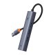 Baseus UltraJoy 4in1 USB-A Hub 3 x USB-A 3.0 + RJ45 - Gray