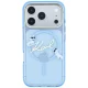 Karl Lagerfeld Script Logo MagSafe vāciņš iPhone 18 Pro un 17 Pro, gaiši zils