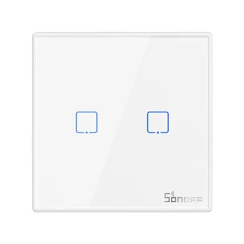 Sonoff Wireless 433MHz T2EU2C-RF (2-channel) Wall Mounted Smart Light Switch