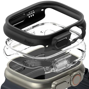 Набор чехлов Ringke Slim (2 шт.) для Apple Watch Ultra 1/2 (49mm) прозрачный/черный