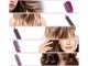 5-in-1 Hair Styler Set (Hair Dryer, Straightener, Curler), Grey-Pink