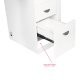 Manicure Table 310 with Cassette Dust Collector and Display, Left, White