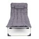 MultiGarden GMFC-20180 Folding Garden Sun Lounger with Mattress, Grey