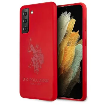 Samsung Galaxy S21 (SM-G991) US Polo Silicone On Tone Case Cover (USHCS21SSLHRTRE), Red | Чехол Кейс...