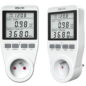Baldr BD-990 vienfāzes vatmetrs, balts