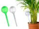 Plant Watering Globes, Set of 2, White and Green