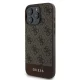 Guess 4G apakšējās svītras vāciņš iPhone 16 Pro Max - brūns | Bottom Stripe Phone Case Cover Brown