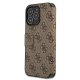 Guess 4G Big Metal Logo Book Case for iPhone 13 / 13 Pro, Brown