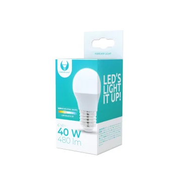 LED Bulb E27 G45 White 6W 4500K 480lm Forever Light | Лампочка
