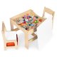 Ecotoys ZKC-1C bērnu mēbeļu komplekts ar tāfeli (galds un 2 krēsli)
