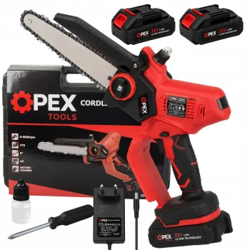 Аккумуляторная цепная пила OPEX TOOLS OPX28012 8" 21V 2x1.5Ah