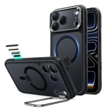 ESR Classic Hybrid Kickstand MagSafe ümbris iPhone 18 Pro / 17 Pro jaoks, must
