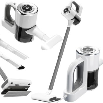 Bezvadu putekļsūcējs 2-in-1 100W ar HEPA filtru un 4 uzgaļiem