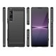 Sony Xperia 1 V Carbon Flexible Cover TPU Case, Black | Чехол Кейс Кабура для Телефона