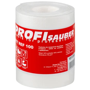 Безворсовые салфетки Profi Sauber POWER 100 в рулоне, 100 шт.