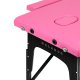 Portable Massage Table Balance Wooden 2 Section Folding Bed, Pink with Black Wood