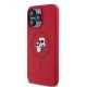 Apple iPhone 15 Pro Max 6.7\'\' Karl Lagerfeld Karl&Choupette Glitter MagSafe Cover Case, Red