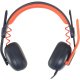 Logitech Zone Learn Wired On-Ear Headset USB-A Blue/Orange