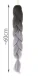 Kanekalons Sintētiskās Ombre Afro Bizes Frizūrām 60cm, Melns-Balts | Synthetic Ombre Afro Braids for Hairstyles